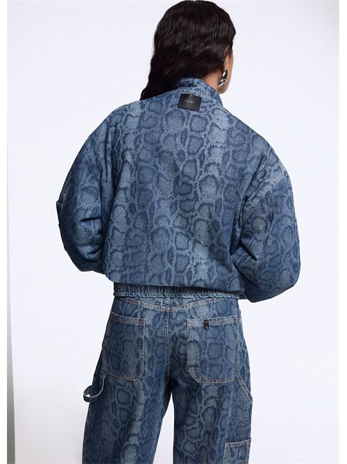 Bomber in denim pitonato LIU JO | UF6509D0397/79154